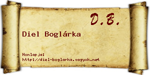Diel Boglárka névjegykártya